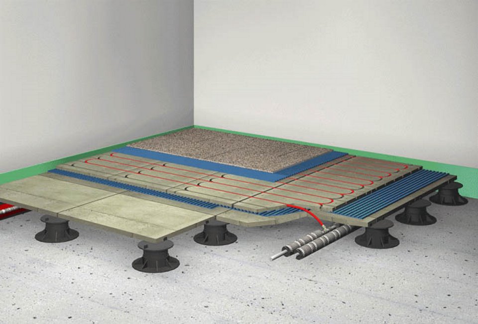 Grafik des Actifloor Hohlbodens